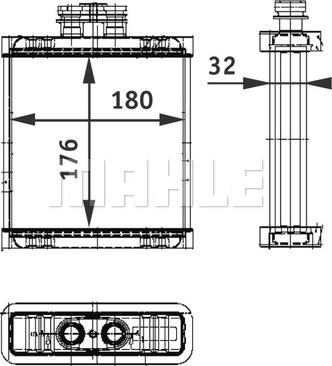 MAHLE AH 75 000P - Heat Exchanger, interior heating www.parts5.com