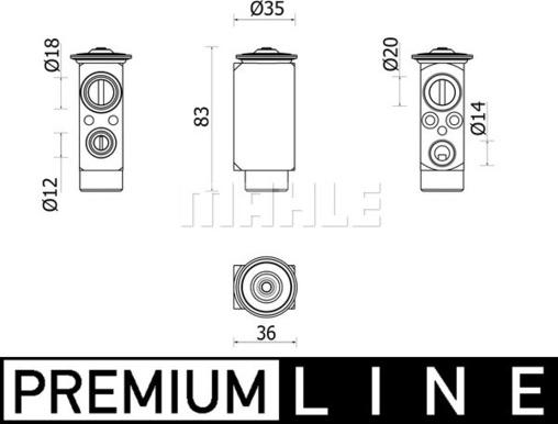 MAHLE AVE 148 000P - Expansion Valve, air conditioning www.parts5.com