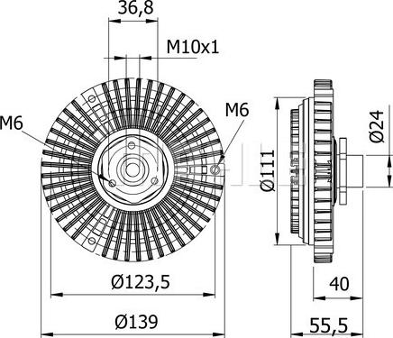 MAHLE CFC 46 000S - Debriyaj, radyatör fanı www.parts5.com