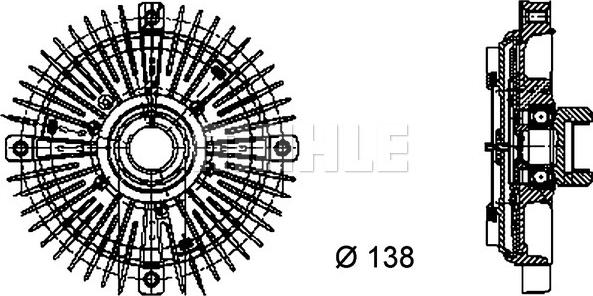 MAHLE CFC 47 000P - Kvačilo, ventilator hladnjaka www.parts5.com