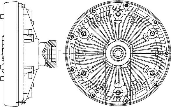 MAHLE CFC 205 000P - Сцепление, вентилятор радиатора www.parts5.com