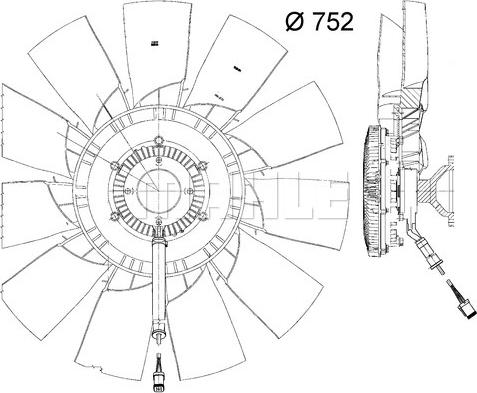 MAHLE CFF 482 000P - Ventilador, refrigeración del motor www.parts5.com