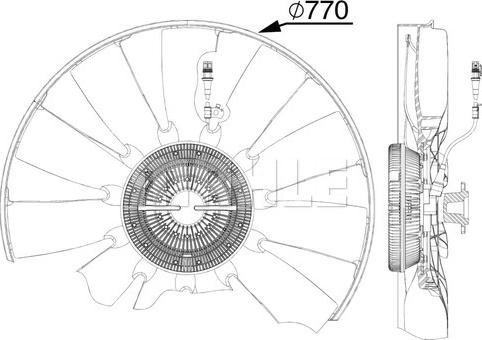 MAHLE CFF 513 000P - Ventilateur, refroidissement du moteur www.parts5.com