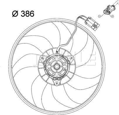 MAHLE CFF 119 000P - Fan, radiator www.parts5.com