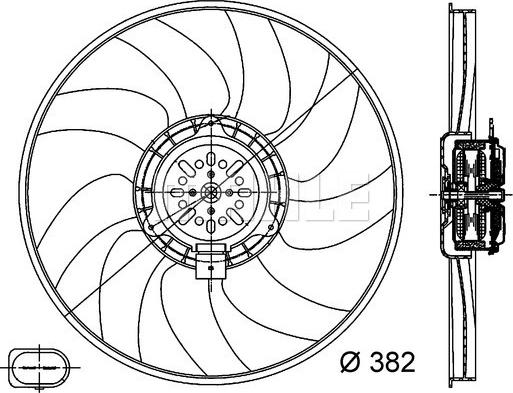 MAHLE CFF 312 000S - Ventilator, radiator www.parts5.com