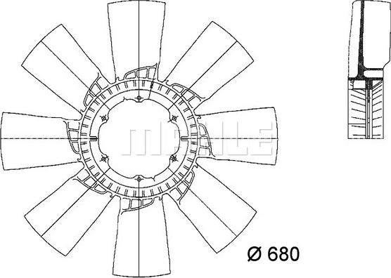 MAHLE CFW 27 000P - Roue du souffleur, refroidissementdu moteur www.parts5.com