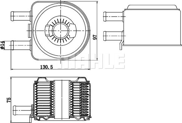 MAHLE CLC 176 000S - Hladilnik olja, motorno olje www.parts5.com