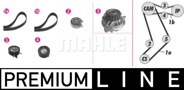 MAHLE CPK 98 000P - Pompe à eau + kit de courroie de distribution www.parts5.com