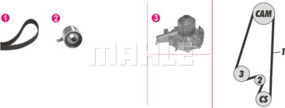 MAHLE CPK 97 000P - Αντλία νερού + σετ οδοντωτού ιμάντα www.parts5.com