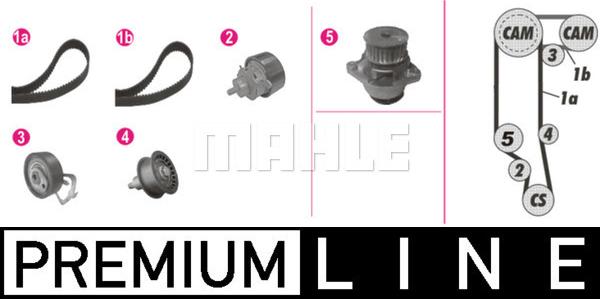 MAHLE CPK 121 000P - Bomba de agua + kit correa distribución parts5.com