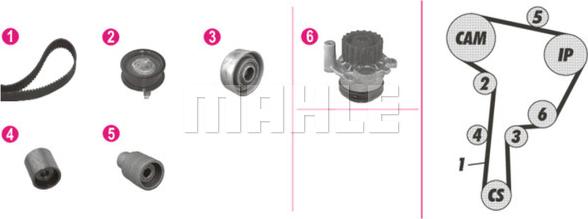 MAHLE CPK 30 000P - Vesipumppu + jakohihnasarja www.parts5.com