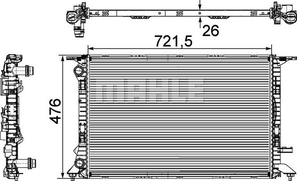 MAHLE CR 905 000P - Radiator, racire motor www.parts5.com