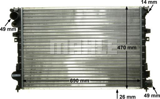 MAHLE CR 592 000P - Radiator, engine cooling www.parts5.com