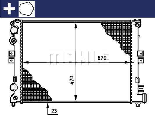 MAHLE CR 592 000S - Radiator, engine cooling www.parts5.com