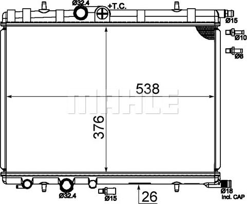 MAHLE CR 515 000S - Radiator, engine cooling www.parts5.com