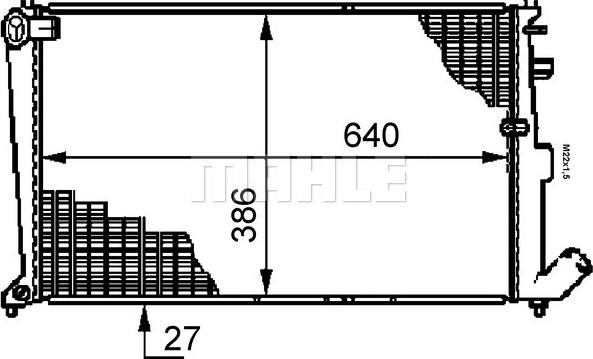 MAHLE CR 586 000S - Radiator, engine cooling www.parts5.com