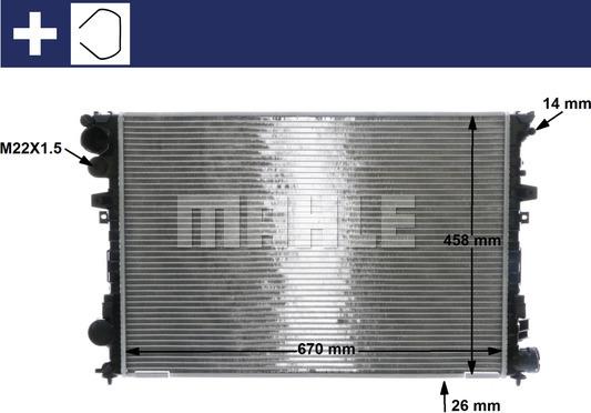 MAHLE CR 587 000S - Radiator, engine cooling www.parts5.com