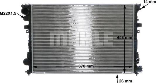 MAHLE CR 587 000S - Radiator, engine cooling www.parts5.com