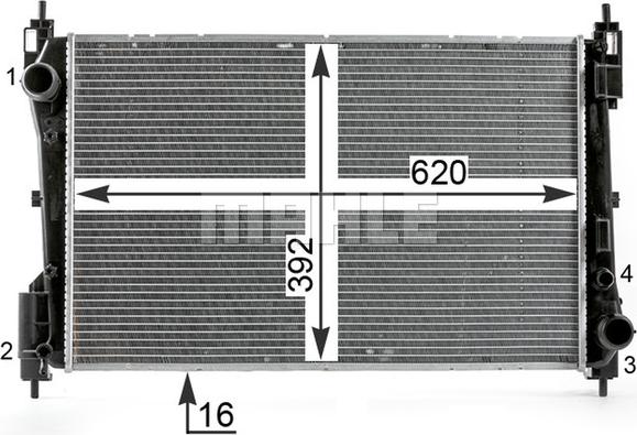 MAHLE CR 1996 000P - Radiator, engine cooling www.parts5.com