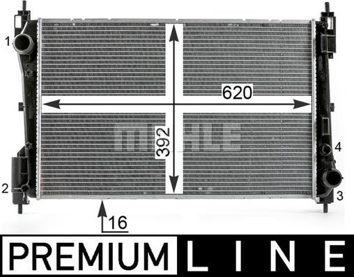 MAHLE CR 1996 000P - Radiator, engine cooling www.parts5.com