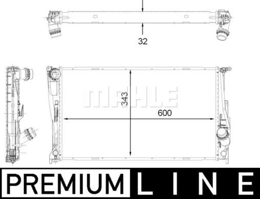 MAHLE CR 1923 000P - Radiador, refrigeración del motor www.parts5.com