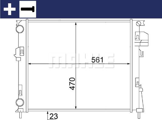 MAHLE CR 1504 000S - Radiator, engine cooling parts5.com