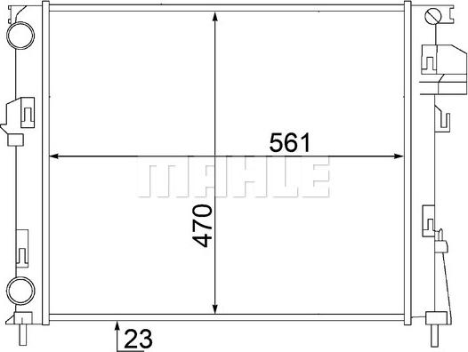 MAHLE CR 1504 000S - Radiator, engine cooling parts5.com