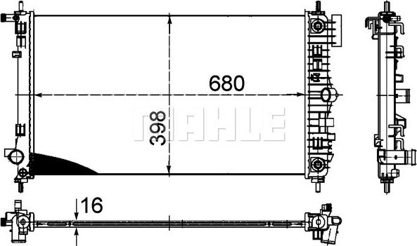 MAHLE CR 1098 000P - Radiator, engine cooling www.parts5.com