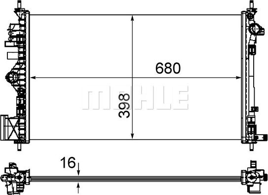 MAHLE CR 1097 000P - Radiator, engine cooling www.parts5.com