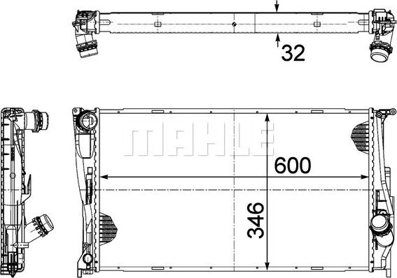 MAHLE CR 1085 000P - Radiador, refrigeración del motor www.parts5.com