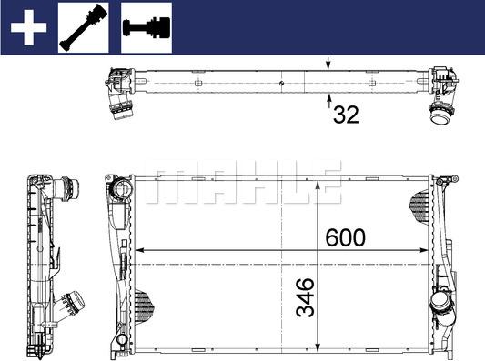 MAHLE CR 1085 000S - Radiator, engine cooling parts5.com