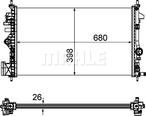 MAHLE CR 1102 000P - Radiator, engine cooling www.parts5.com