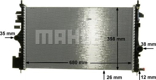 MAHLE CR 1102 000P - Radiator, engine cooling www.parts5.com