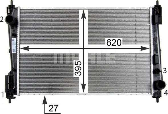 MAHLE CR 1111 000P - Radiator, engine cooling www.parts5.com