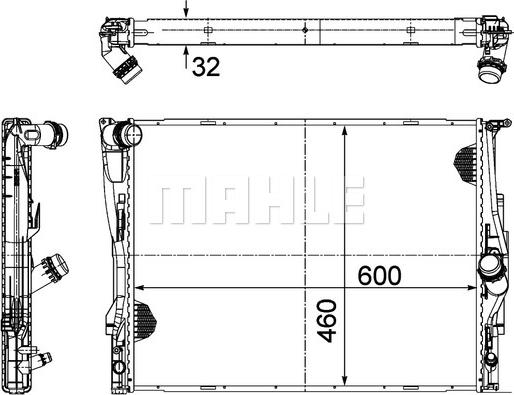 MAHLE CR 1711 000P - Radiator, engine cooling parts5.com