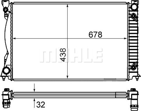 MAHLE CR 842 000S - Радиатор, охлаждение двигателя www.parts5.com