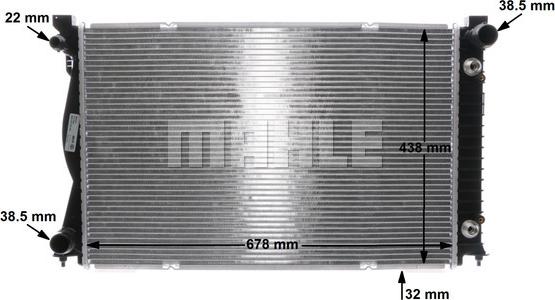 MAHLE CR 842 000S - Радиатор, охлаждение двигателя www.parts5.com