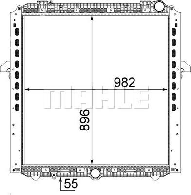 MAHLE CR 865 000P - Hladnjak, hlađenje motora www.parts5.com