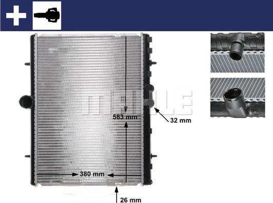 MAHLE CR 889 000S - Radiator, engine cooling www.parts5.com