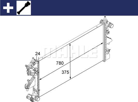 MAHLE CR 881 000S - Chladič, chlazení motoru www.parts5.com