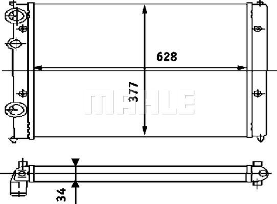 MAHLE CR 394 000P - Radiador, refrigeración del motor www.parts5.com