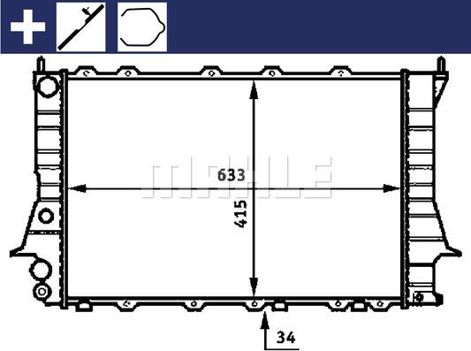 MAHLE CR 358 000S - Radiator, engine cooling www.parts5.com