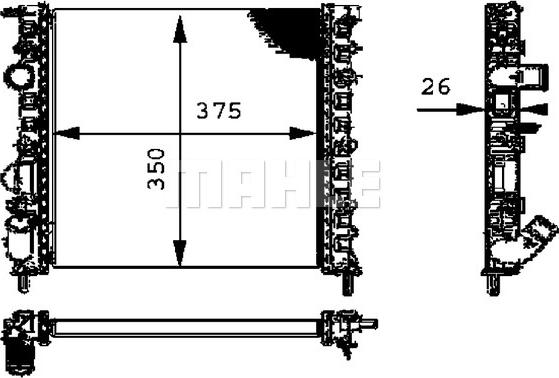 MAHLE CR 308 000P - Radiator, engine cooling www.parts5.com