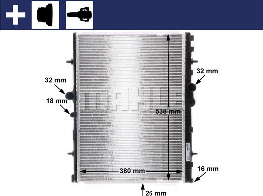 MAHLE CR 31 000S - Radiator, engine cooling parts5.com