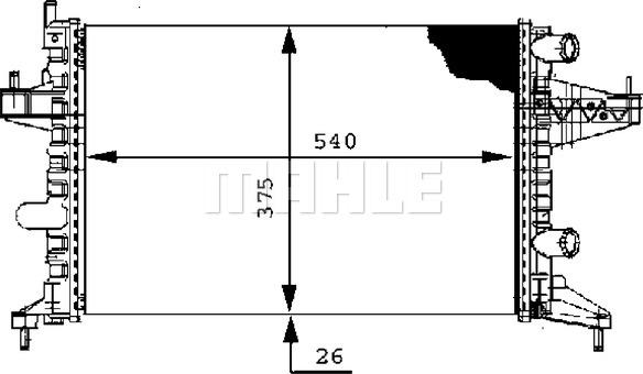 MAHLE CR 388 000S - Radiator, engine cooling parts5.com