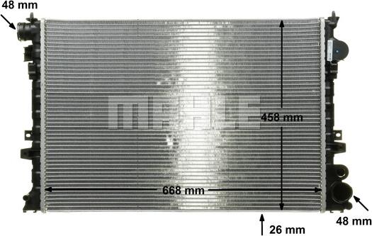 MAHLE CR 206 000P - Radiator, engine cooling www.parts5.com