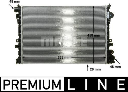 MAHLE CR 206 000P - Radiator, engine cooling www.parts5.com