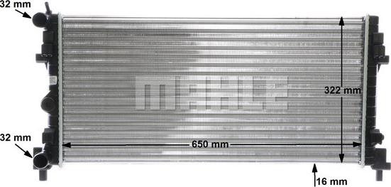 MAHLE CR 2081 000S - Hladnjak, hlađenje motora www.parts5.com