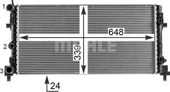 MAHLE CR 2082 000P - Radiator, engine cooling www.parts5.com