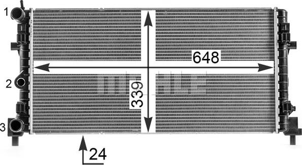 MAHLE CR 2082 000S - Radiator, engine cooling www.parts5.com